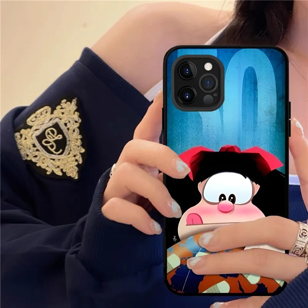 Mafalda Cartoon Phone Case Silicone Soft For Iphone 15 14 13 12 11 Pro Mini XS MAX 8 7 6 Plus X XS XR Cover