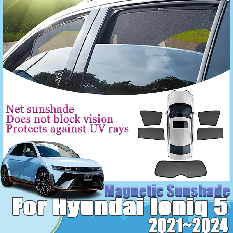 Mesh Sun Shade For Hyundai Ioniq 5 NE Accessories 2021 2022 2023 2024 Magnetic Covers Visors Windshield Privacy Auto Accessories