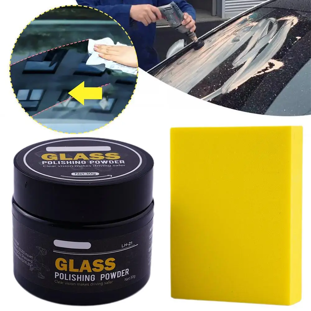 30g Car Glass Polishing Powder Multifunctional Scratch Cleaning Repair Powder Care Polishing Window Car O1U6