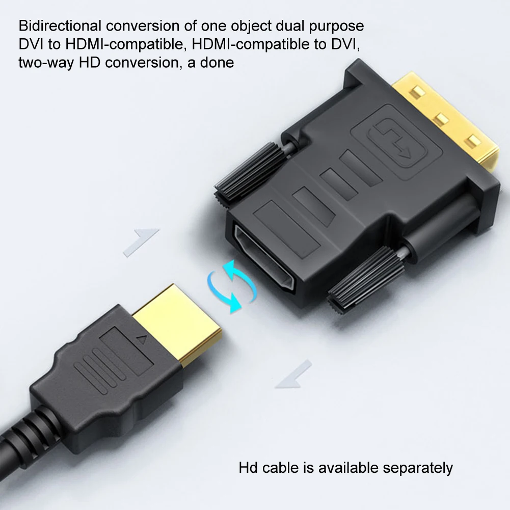 24-karatowy pozłacany konwerter DVI męski na żeński 1080P do projektora HDTV Monito DVI 24+1 do kabli adapterowych kompatybilnych z HDMI