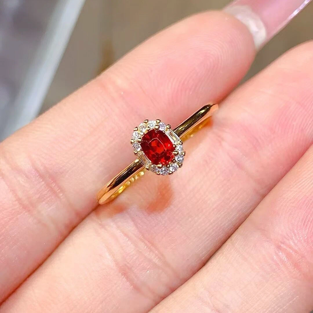 KJJEAXCMY exquisite women's Ring,selected from Natural Spinel,paired with S925 silver electroplating process,transparent texture