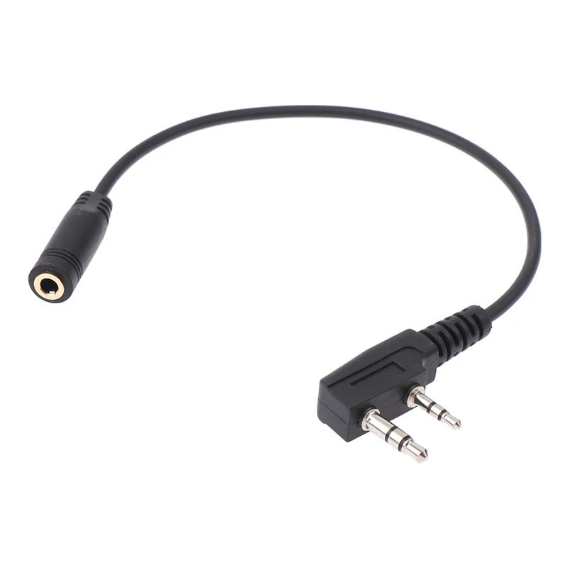 Kabel Transfer Earphone ponsel Audio wanita, 2 Pin K1 ke 3.5MM untuk TYT untuk UV5R 888S Headset adaptor