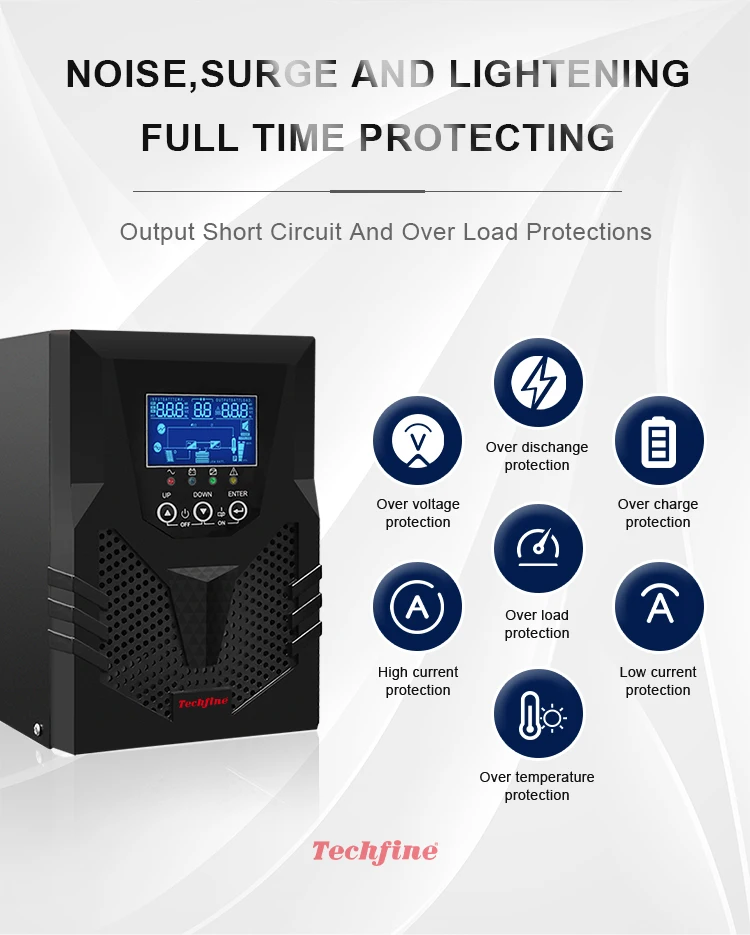 10 kva ups online ups power system pure sine wave high frequency online ups with external battery