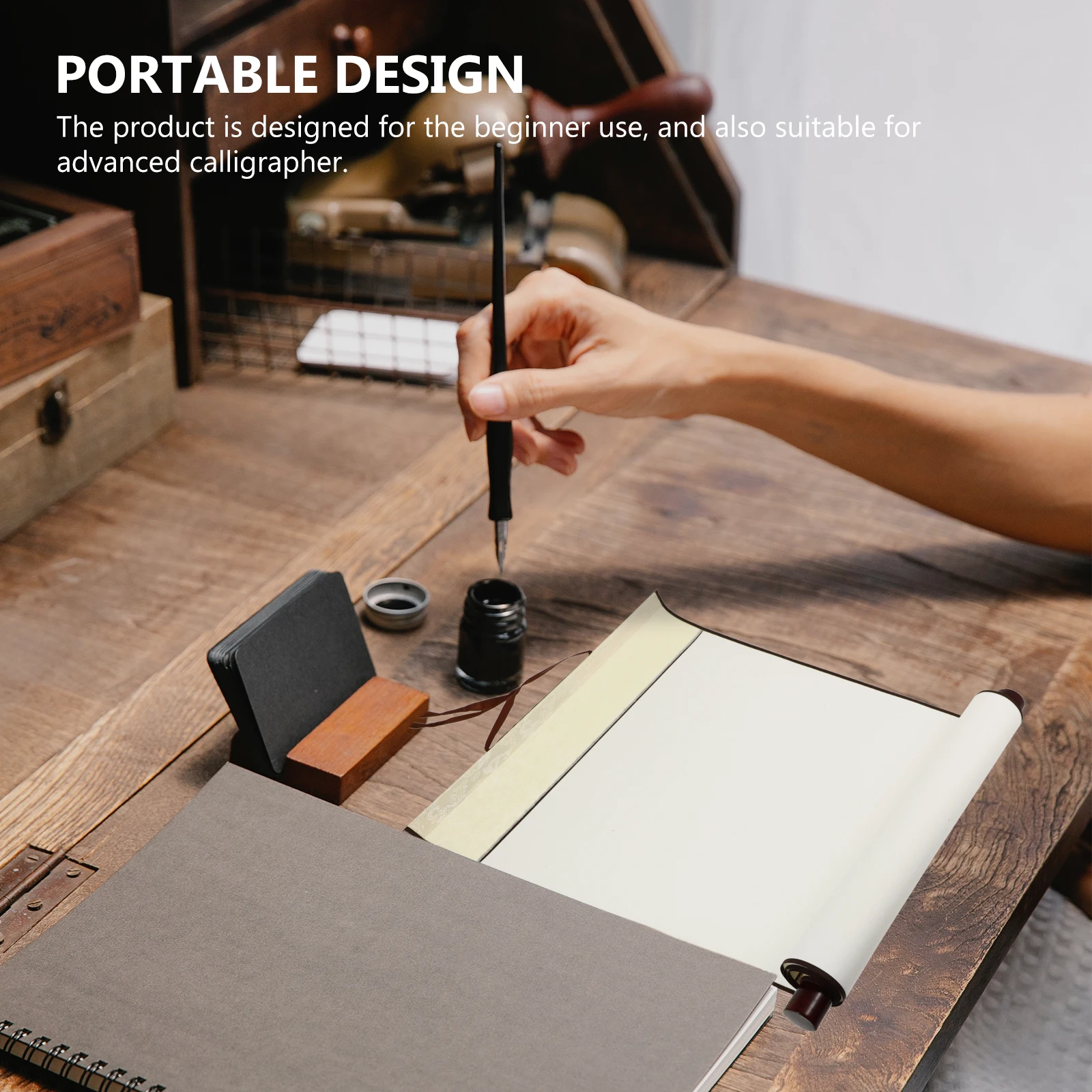 

Hanging Scroll Paper Chinese Rice Calligraphy Blank Art Wall Decor for Kids Adults Practice Painting Writing Home Office