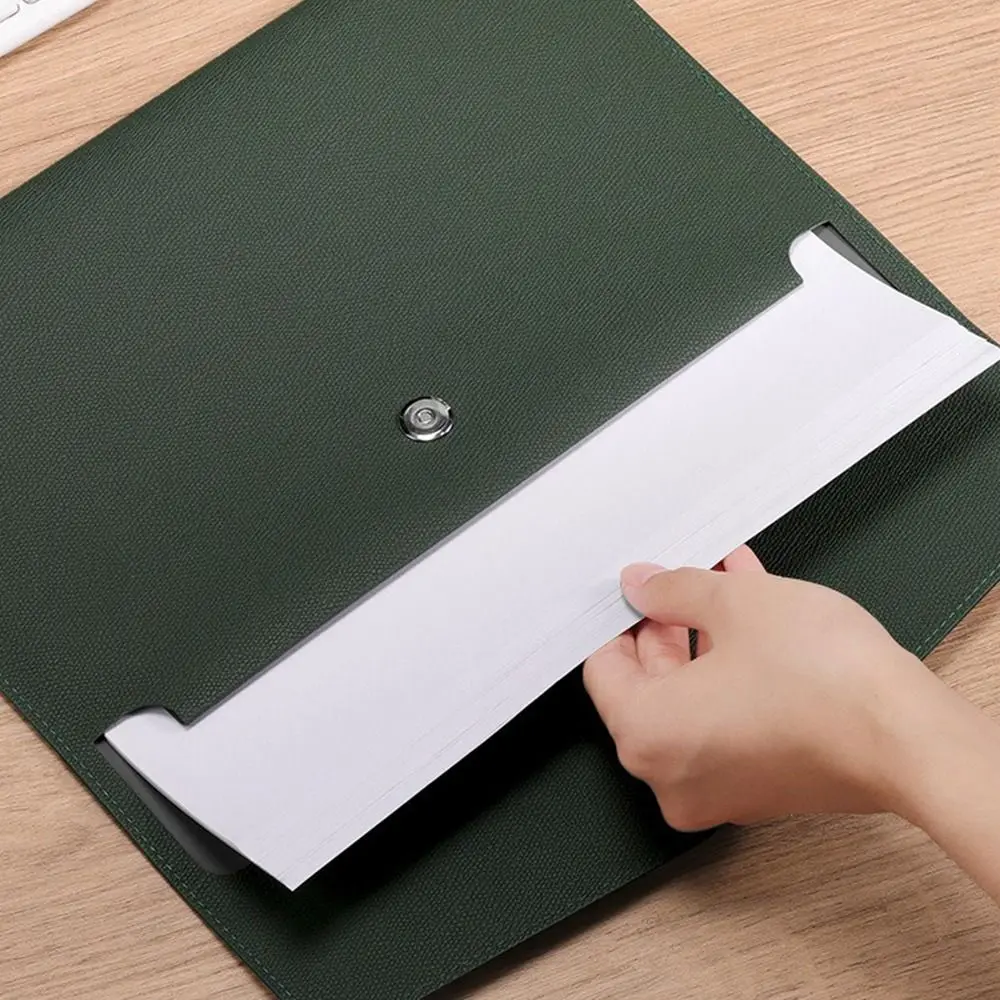 Data Contract Bill Storage Leather Leather File Folder Large Capacity A4 Document Bag Document Organiser School Office