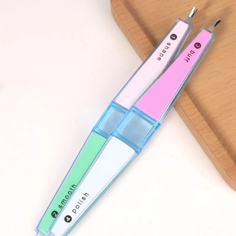 All-Purpose Fingernail Sanding File PP Material Toenail File Reusable Nail Dead Skin Remove Clean Fork 2 in 1 Nail File Cuticle