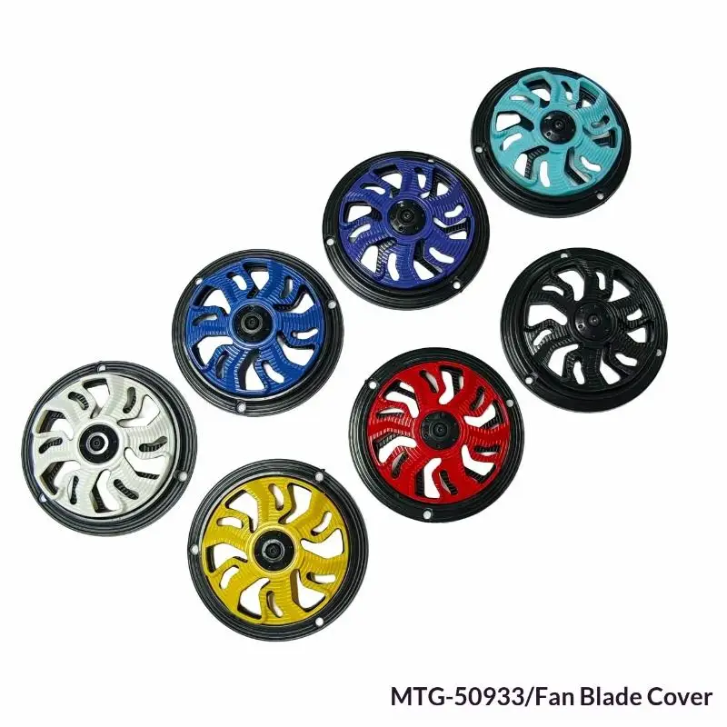 Universal Cooling Blade Protector Universal Motorcycle Rotating Fan Cover Plastic Spinner Radiator Protective Decoration