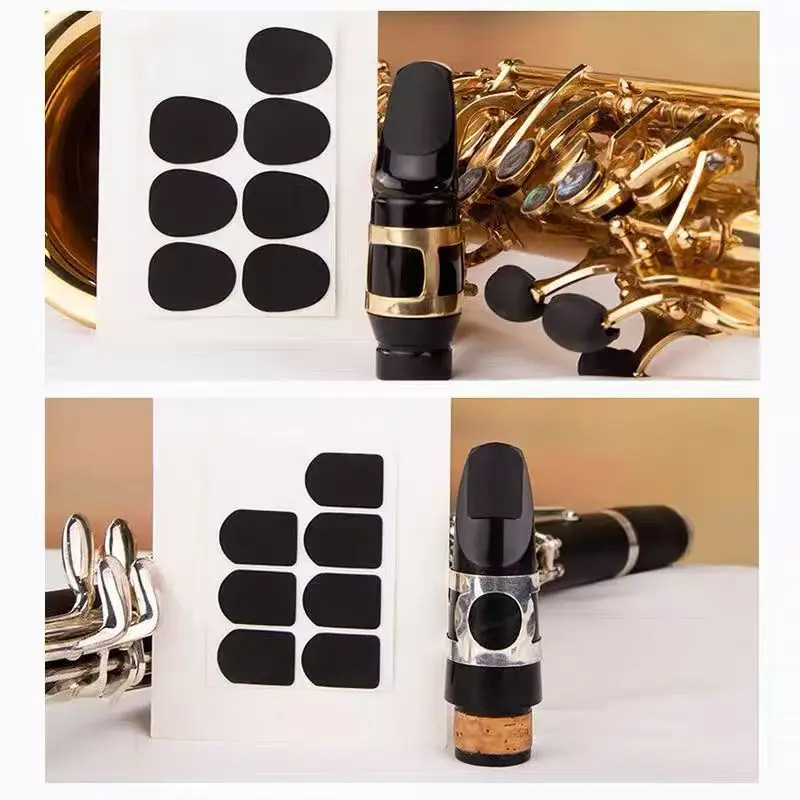 

24pcs Standard 0.8mm 0.5mm 0.3mm Alto Tenor Saxophone Mouthpiece Cushions Pads Woodwind Musical Instruments Parts Accessories