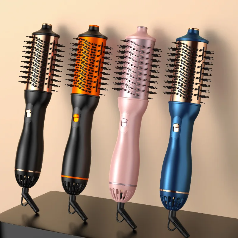 Novo pente de cabelo reto através de íon negativo pente de ar quente explosões secador de cabelo rolo reto de dupla utilização.