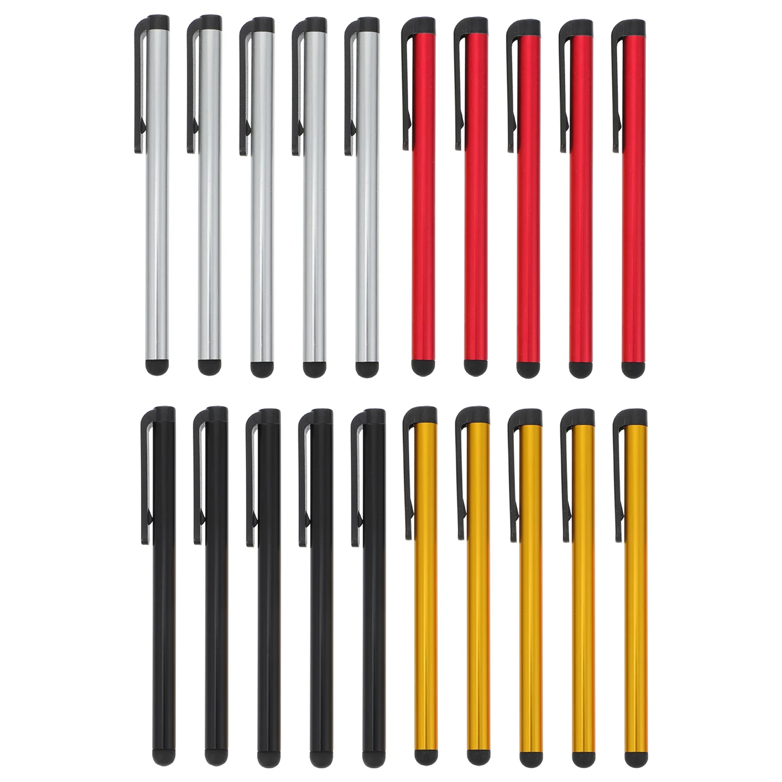 20 PCS Pen Style Touch Screen Stylus Phones Tablet Sensitivity Surface Aluminum Alloy Best for Drawing