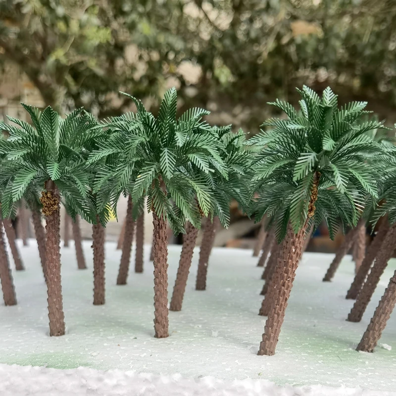 3 stks/doos Boutique model kokospalm model Palmboom koperlegering model boom DIY Materiaal Ho N schaal Strand platform layout
