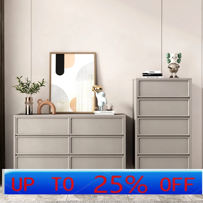 

LH Minimalist Bedroom Chest of Drawers Light Luxury Modern Storage Drawer Storage Cabinet Simple Solid Wood