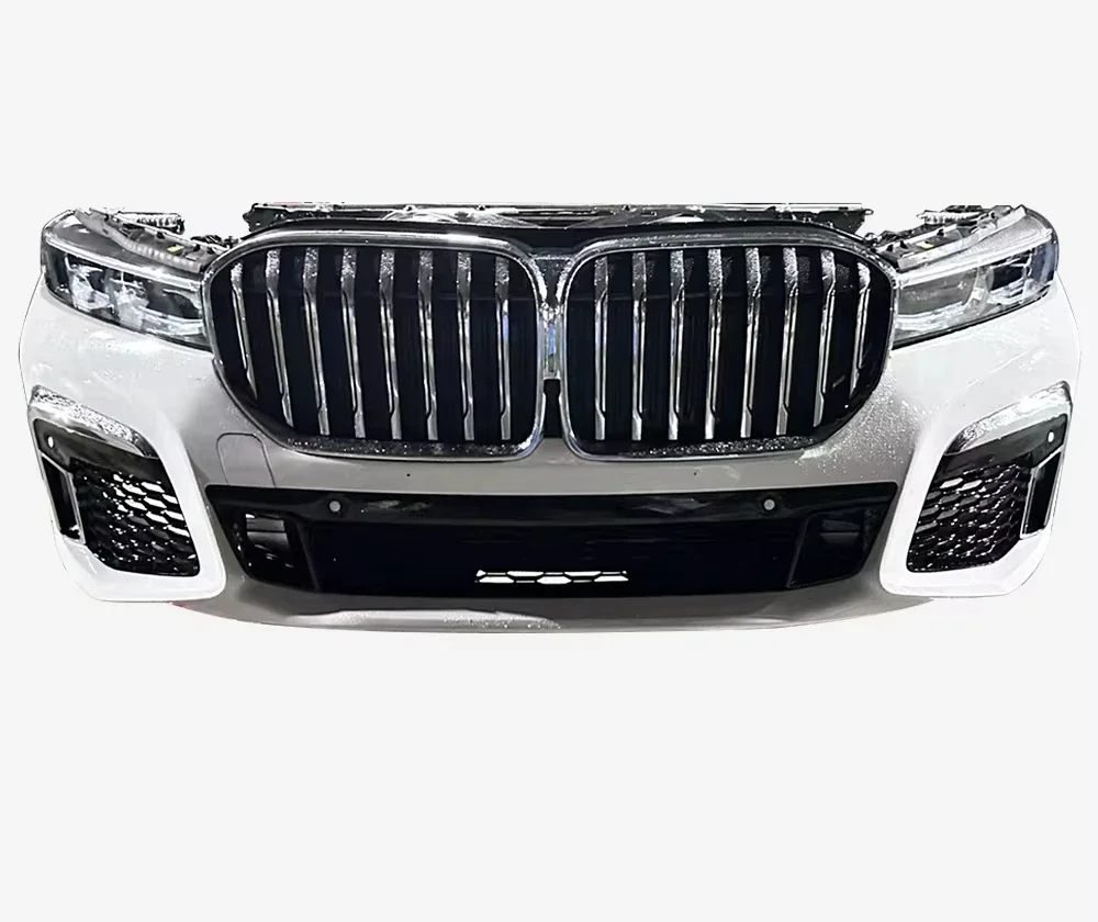 For 7 Series G11 G12 LCI Front Bumper Assembly New Plastic Front Hood Grille & Brake Light Direct Fit Car Accessory