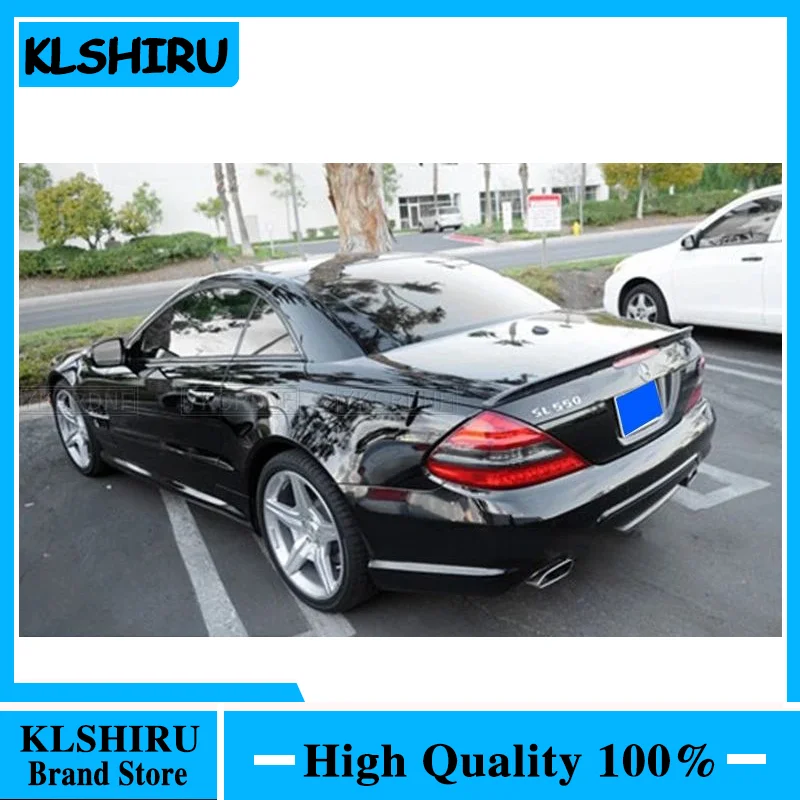 For Mercedes Benz SL-Class R230 SL350 SL500 SL55 SL63 2001 2007-2012 AMG style FRP/real carbon fiber spoiler rear trunk spoiler