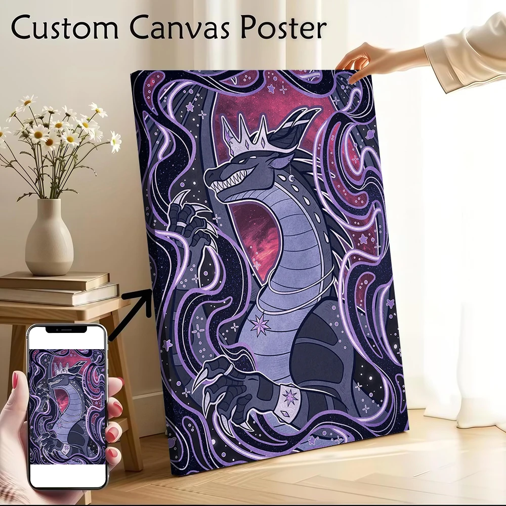 

The Dark King Printed Canvas Poster Custom Pictures Wall Art Canvas Painting for Vintage Decor Living Room Wand Deko Bedroom