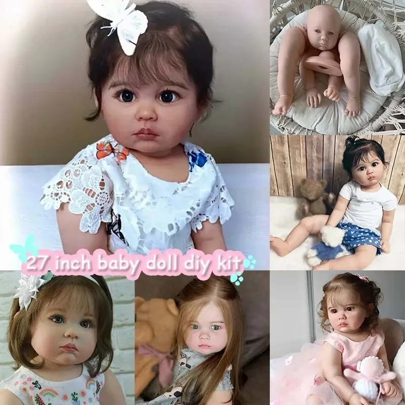 27inch Reborn Doll Kit Julieta Cute Baby Girl Already Painted DIY Doll Parts