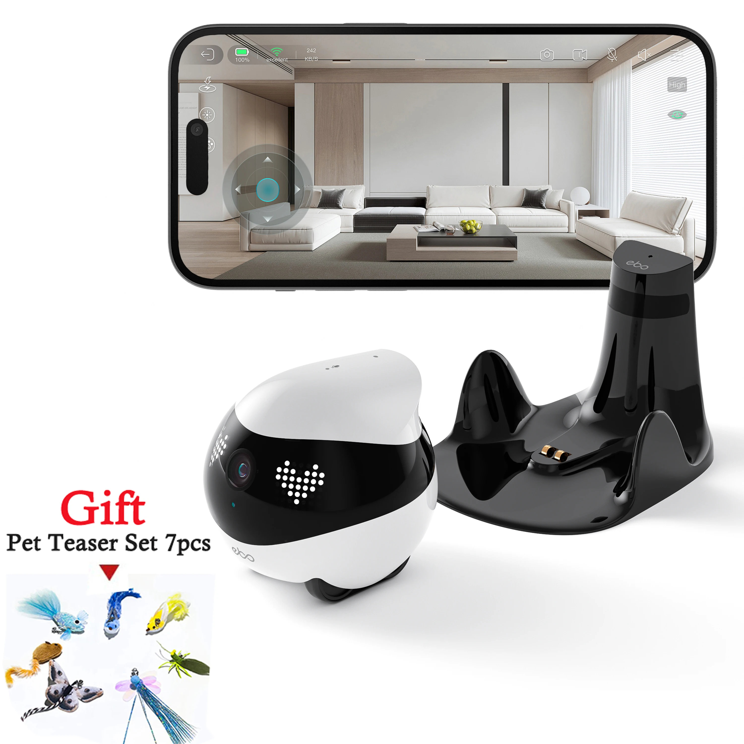 Home Security Robot Dog - Robô Companheiro Enabot EBO AIR 2