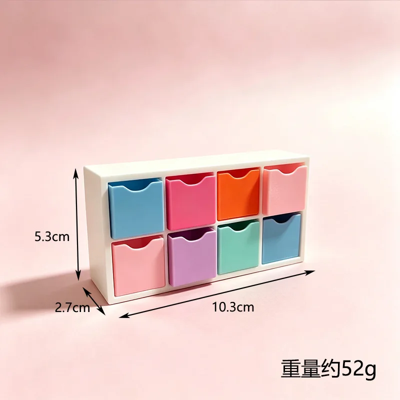 2pcs1:12 Dollhouse Mini Colorful Drawer Cabinet Model,Multi-grid Storage Box,Simulation Furniture Accessory for DIY Micro Scene