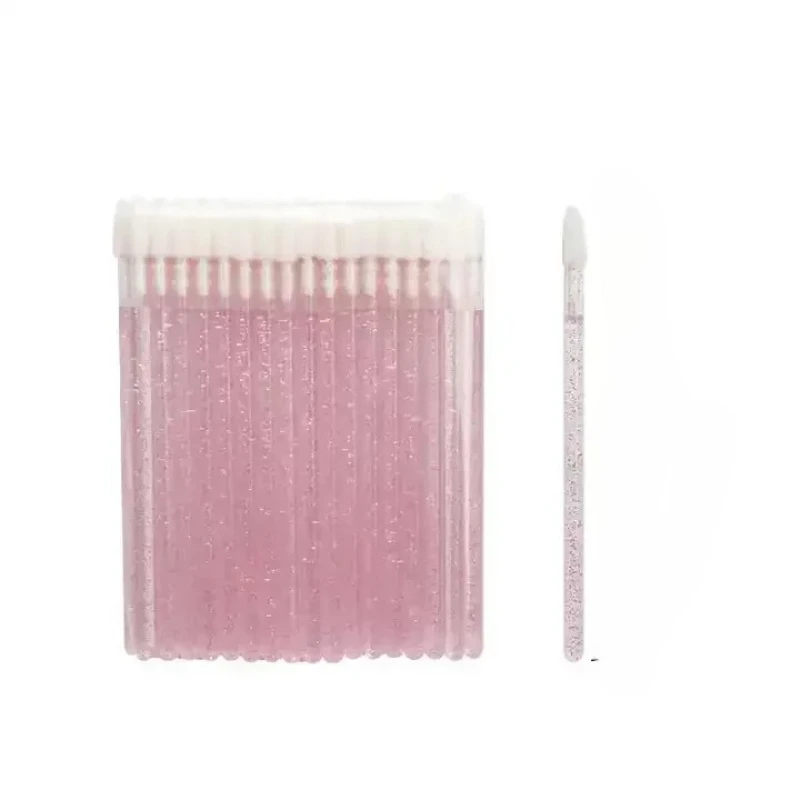 500 pièces nettoyant jetable outils de maquillage lèvres paillettes lèvres pinceaux de beauté brillant pinceaux de beauté cristal Micro applicateur de brillant à lèvres