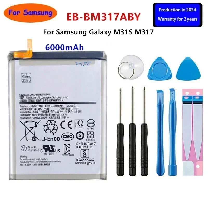 Brand New Battery  For Samsung Galaxy M56 M52 5G F54 M54  M34 M31S M317 M51 M515F M62 F62 M30s SM-M3070 M32 4G/M325 A32 4G