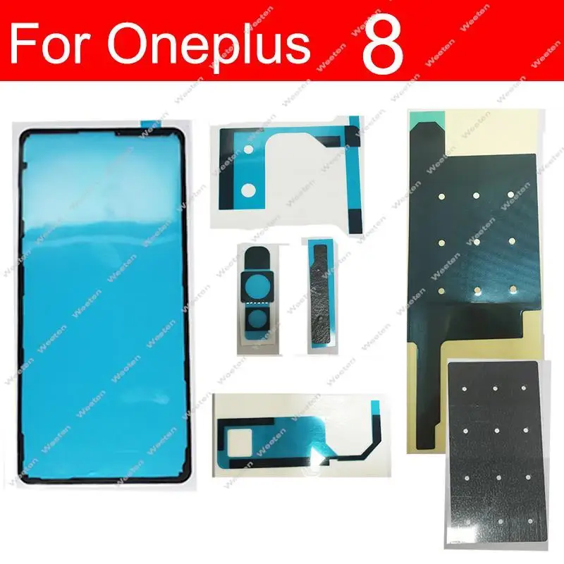 Full Set For Oneplus 6 6T 7 7T 8 8T 9 9R 9RT 9 Pro Nord 2 5G Back Battery Cover Sticker Rear Camera Glue Cooling Pad