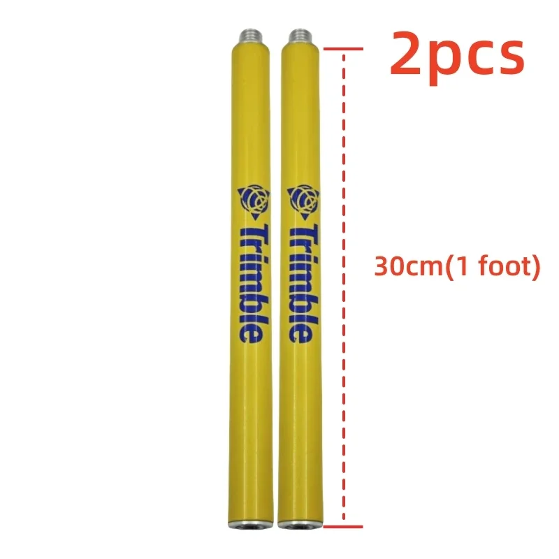 2PCS 30cm 1 Foot Surveying Extension Pole Prism Antenna Extend Section For Trimble R12i R12 R10 R9snR8s R2 GPS 5/8 x 11 thread