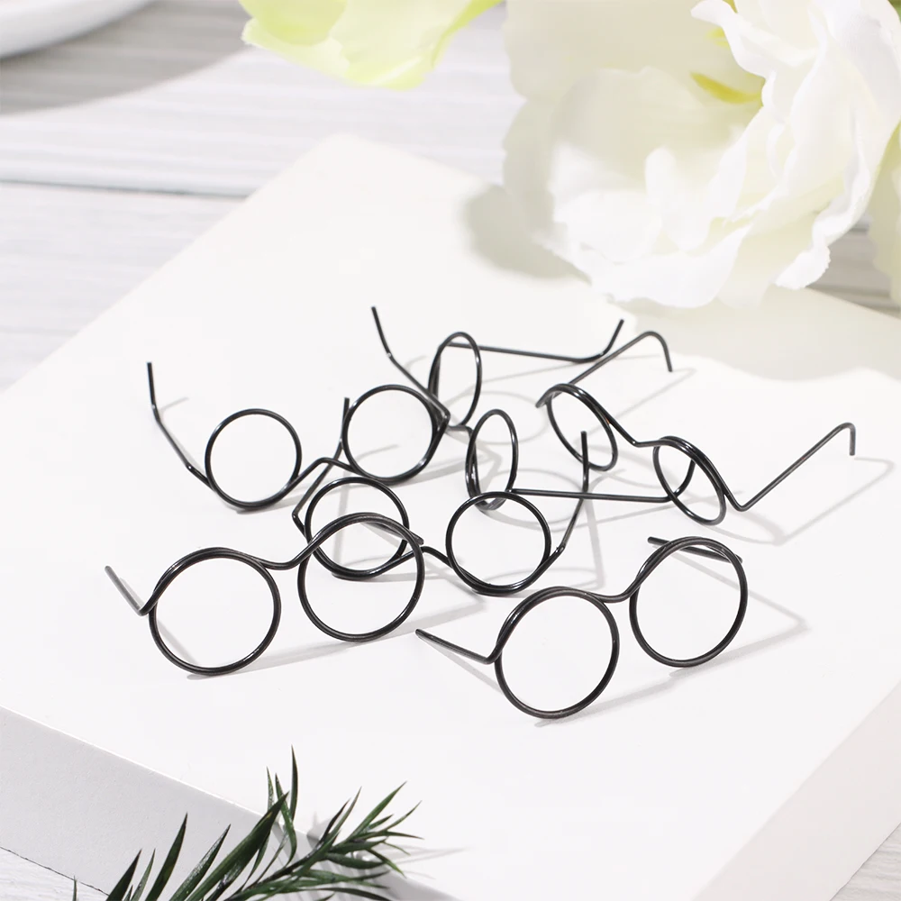 5PCS Retro Metal Round Doll Glasses Frame Lensless Miniature Eyewear Great Collection Cool Eyeglasses For Blythe Doll Accessorie