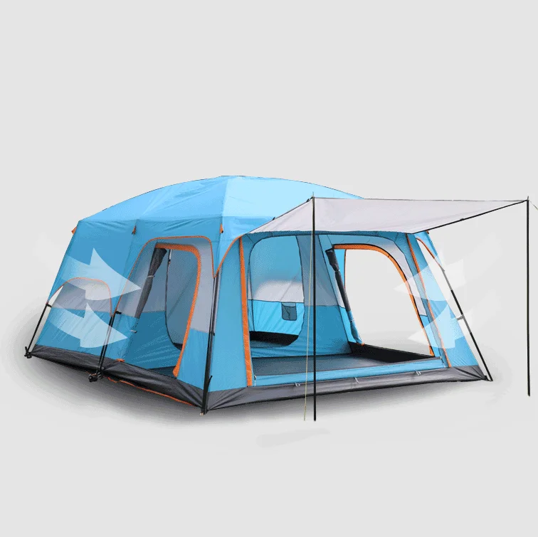 Imagem -03 - Impermeável Grande Barraca de Acampamento Outdoor Rainproof Tent Double Layer Salas e Salão Família 10 a 12 Pessoas Pessoas