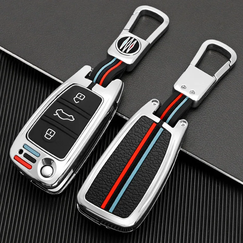 3 Buttons Zinc Alloy Car Key Case Cover Shell Fob For Audi A1 A3 A4 8P 8L 8V A5 B6 B7 A6 A7 C5 C6 Q3 Q5 Q7 4F S3 S4 S6 RS3 TT view 2