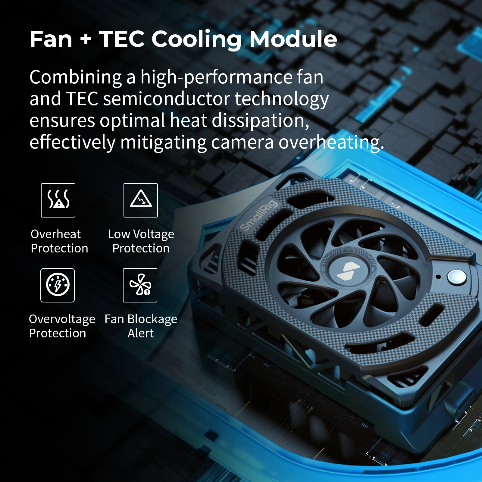 مروحة تبريد صغيرة لكاميرات Canon EOS R5 Mark II & R5، لـ FX3/ FX30 / ZV-E1 / ZV-E10 II / ZV-E10 / A7 IV/ A7S III/A7C /A7C II 5063