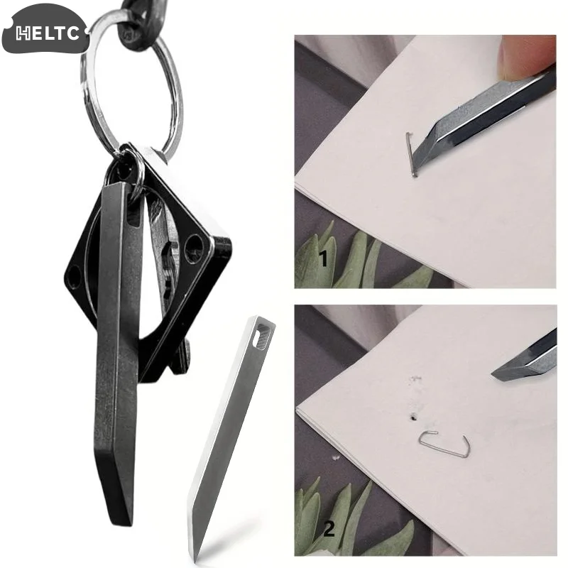 1個 EDC ステンレス鋼製 プライバー ヘビーデューティー ミニキーホルダー プライバー マイティ ポータブル マルチツール ドライバー 栓抜き & ボックスオープナー