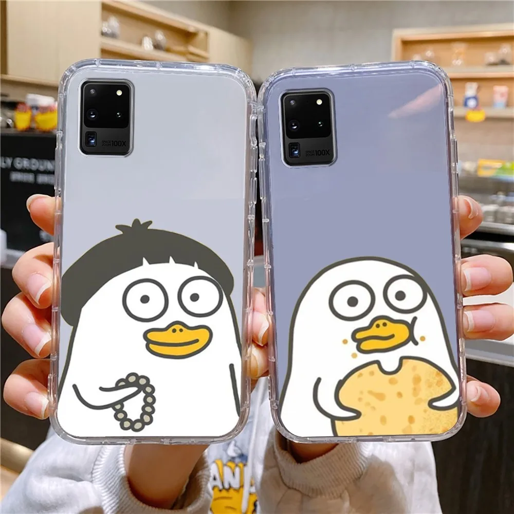 Cute Cartoon D-Duck Phone Case For Samsung Galaxy A52 A12 A51 S21 Edge S22ULTRA S23 S20LITE Plus Ultra Transparent Cover