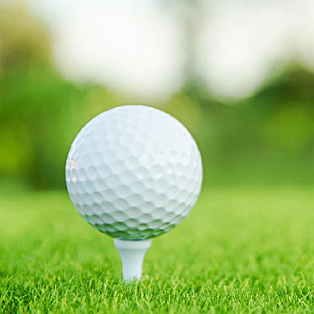

3pcs White Golf Balls for Practice Durable Dual Layer Ideal Use Soft Men Women Golfers Training Equipment