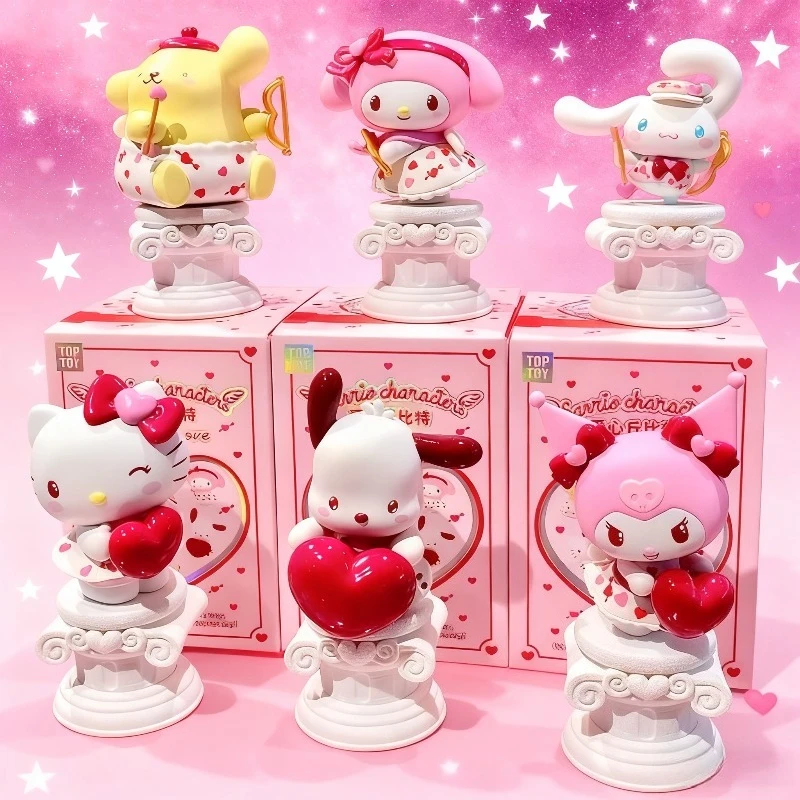

Sanrio Cupid's Love Series слепая коробка экшн-фигурка загадочная игрушка в подарок PomPomPurin Kuromi Cinnamoroll мелодия орнамент-сюрприз