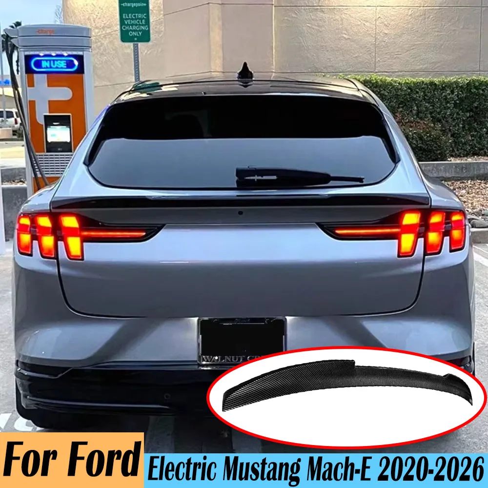 Car Spoiler Wing Lips for Ford Mustang Mach-E Electric Mustang 2020-2026 Rear Roof Trunk Splitter Tail Fin Accessories Tuning