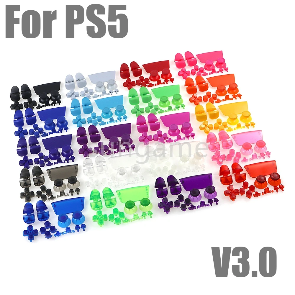 

10sets Replacement Buttons Set D-Pad L1 R1 L2 R2 Trigger Button Key Accent Ring For PS5 BDM-030 V3 Controller Accessories