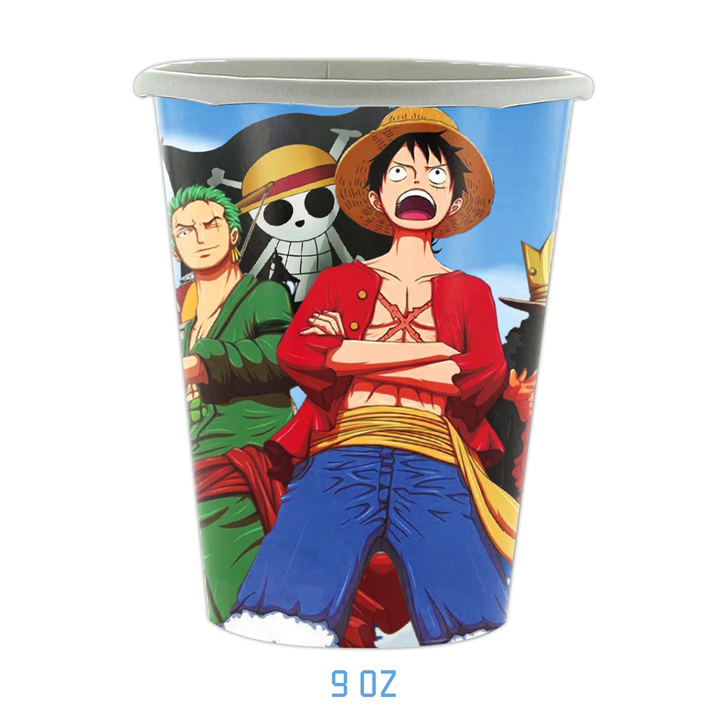 ONE PIECE Themen-Geburtstagsparty-Dekorationsset Luffy Ballons Teller Becher Tischdecke Geschenktüte Banner Babyparty-Zubehör Jungengeschenk – Detail 9