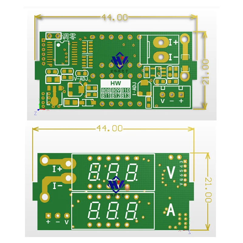 DC 0-100V 10A Digital Voltmeter Ammeter Dual Display Voltage Detector Current Meter Panel Amp Volt Gauge 0.28\