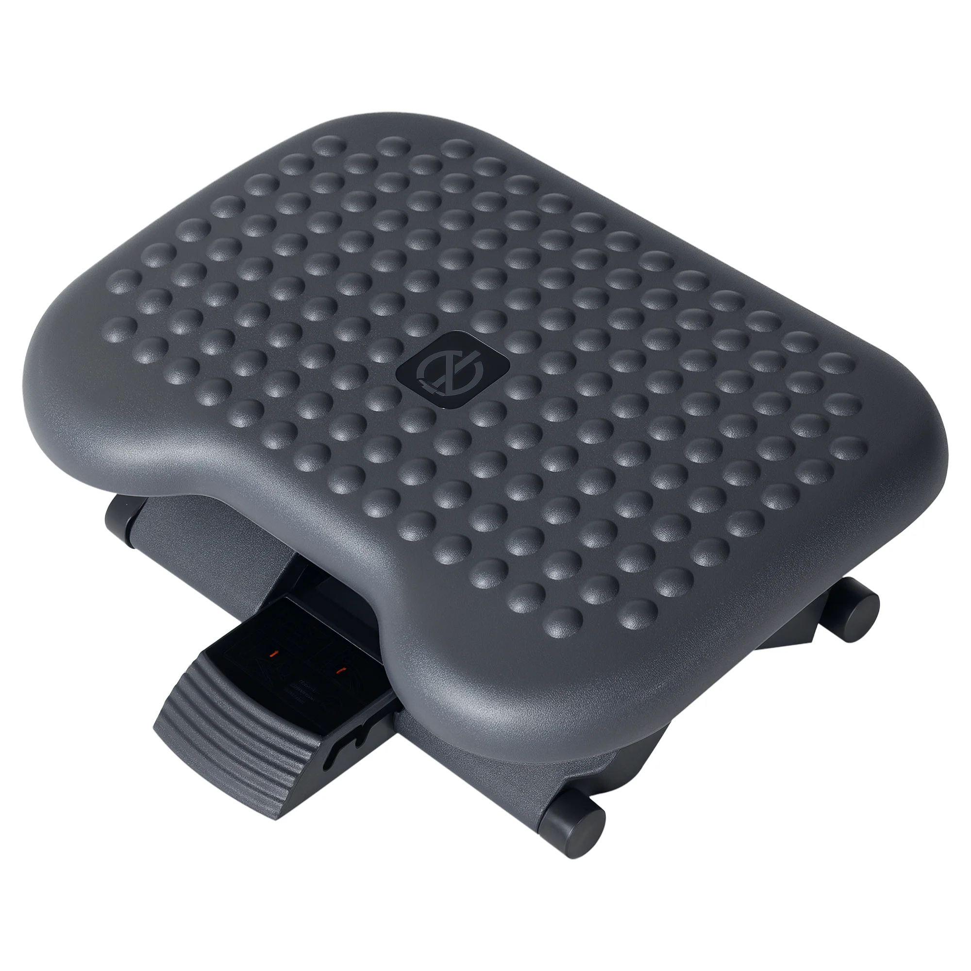 HOMCOM-Reposapiés Ergonómico para Oficina, Altura de Inclinación Ajustable, Efecto Masaje