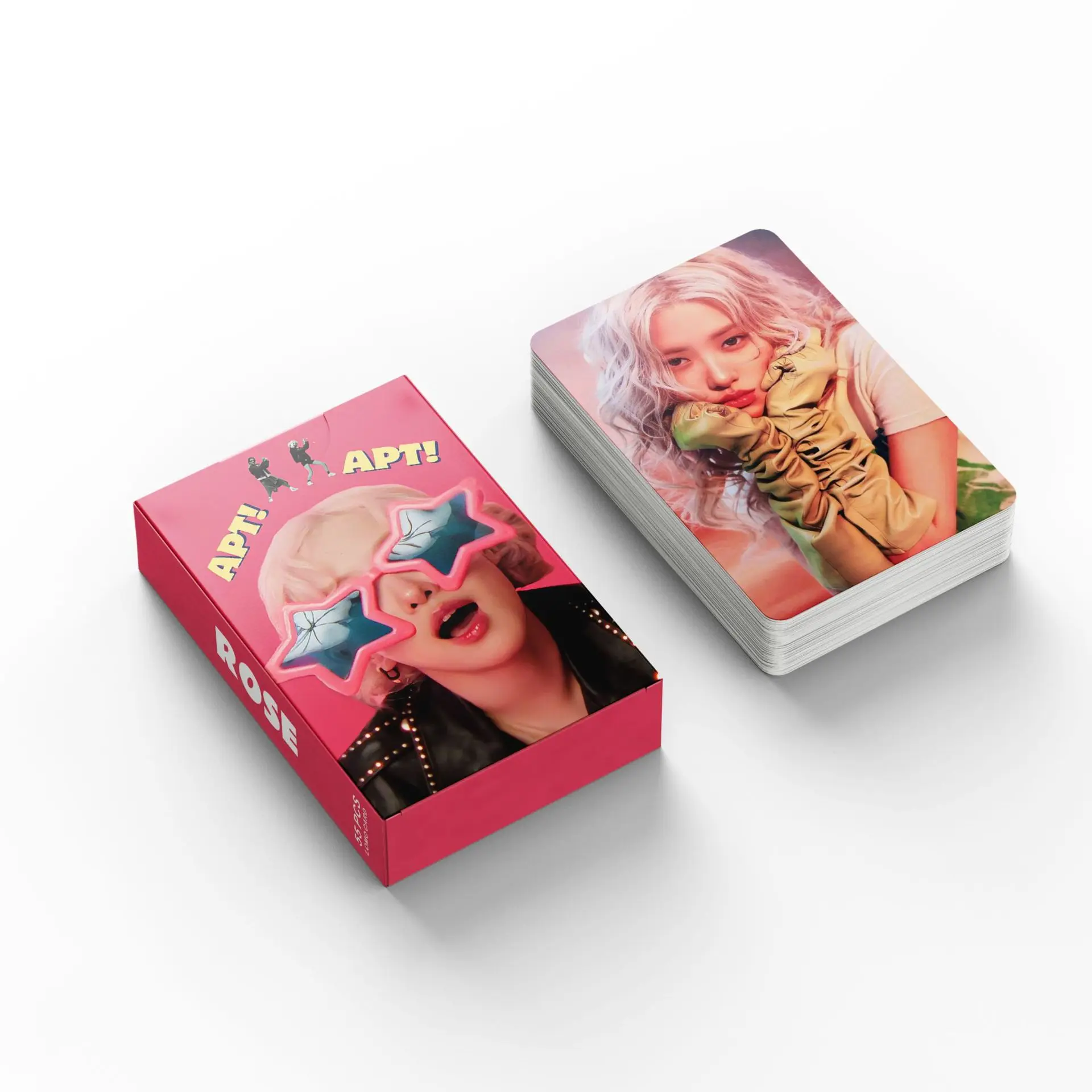 55 ชิ้นในสต็อก Rosé APT Rose Fan Collection Card การ์ดรูปถ่ายโปสการ์ดการ์ด LOMO