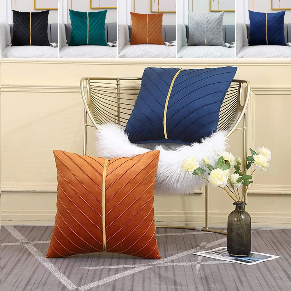 

Throw Pillow Covers with Zipper Dutch Velvet Home Decor Removable Square Cushions Case Kussenhoes 45x45 40x40cm 2pcs/set Home