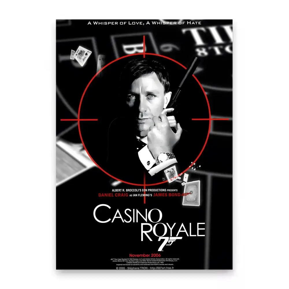 Casino Royale 2006 film schilderij kalligrafie canvas poster kunst aan de muur esthetische woondecoratie voor woonkamer - afbeelding 2