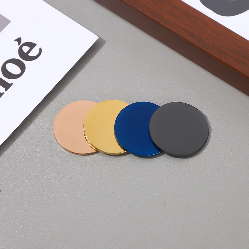 

2 шт., круглые диски из нержавеющей стали с зеркальной полировкой, пустая бирка без отверстий, круглые диски для самостоятельного изготовления ювелирных изделий, аксессуары, кулон