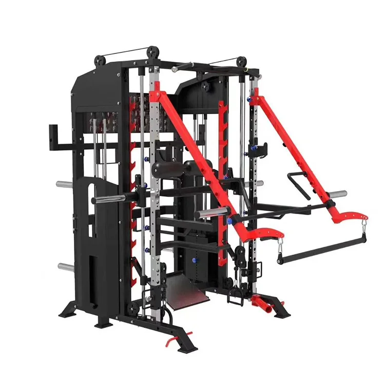 Wholesale Commercial Use Gym Equipment Integrated Trainer Squat Rack 3D Smith Machine Fitness Equipment