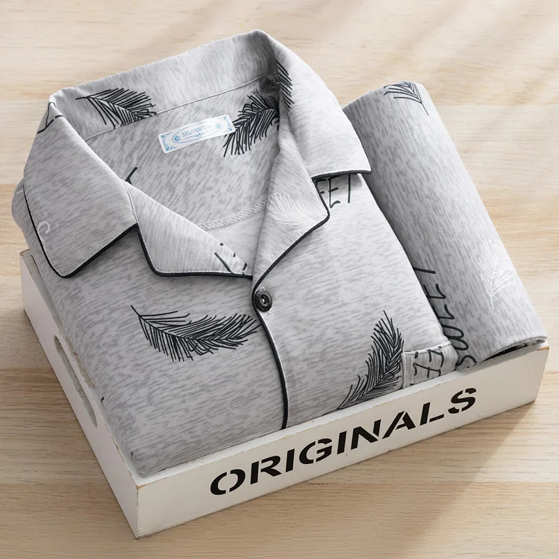 Men's cardigan letter feather