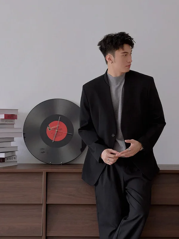 

Мужской пиджак премиум-класса с вышивкой на воротнике, повседневный, универсальный, модный, стильный, верхняя одежда