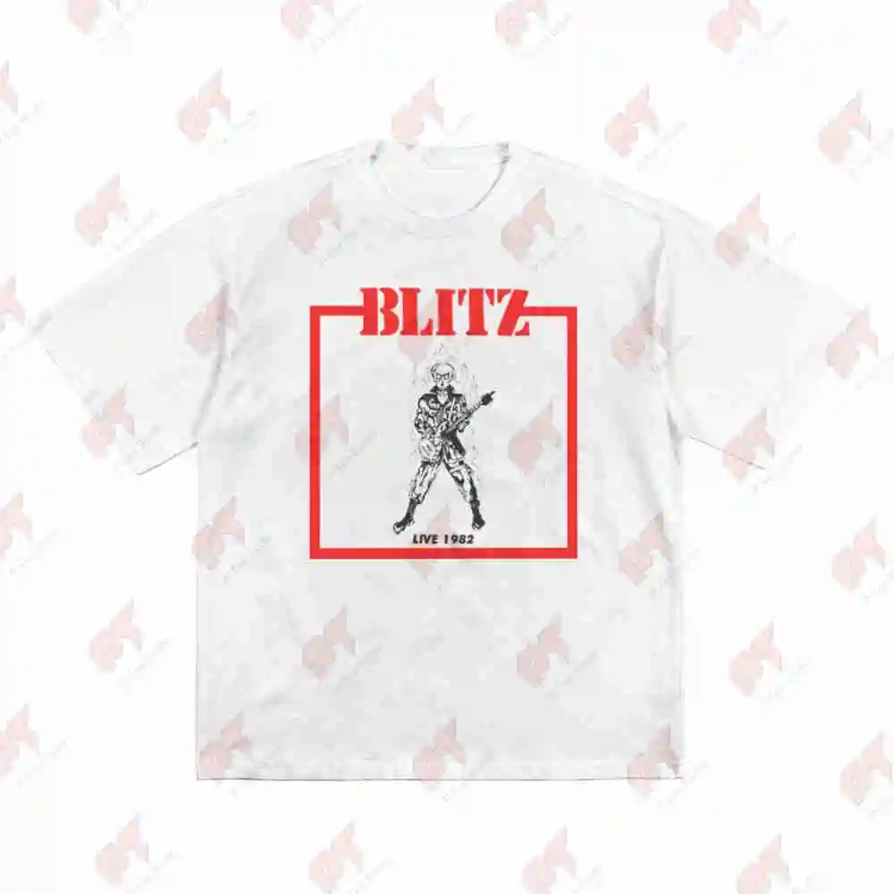 Blitz Band Live 1982 Concert Short Sleeve Tee 100% Cotton T-Shirt