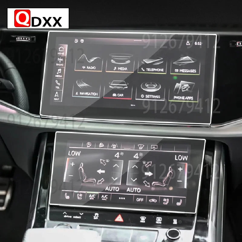 

For Audi Q7 Q8 2020-2021 Car GPS navigation film LCD screen Tempered glass protective film Anti-scratch Film Accessories