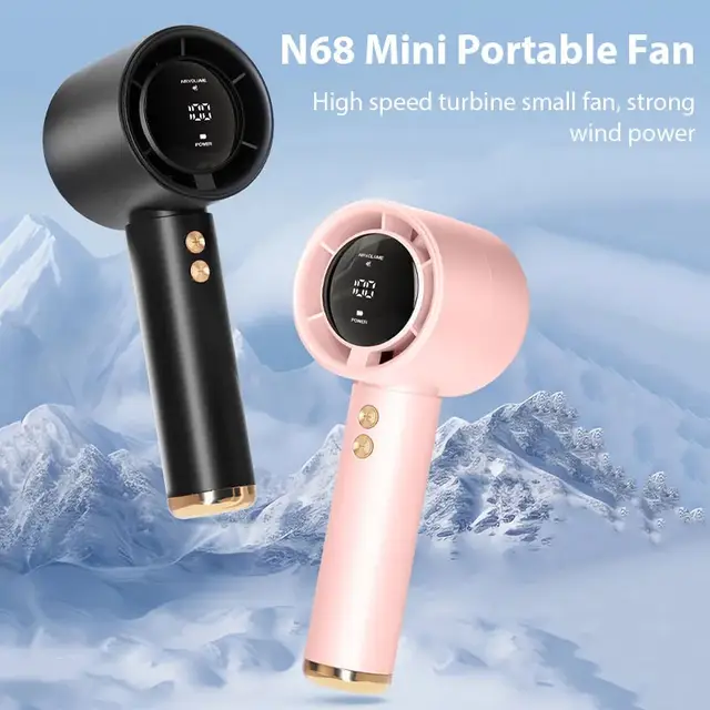 Mini Handheld Fan USB Fast Charging Portable Air Calculating Fan Mute