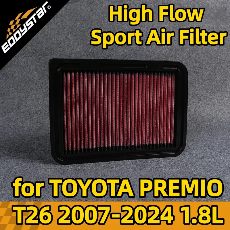 

High Flow Sport Air Filter for TOYOTA PREMIO T26 2007-2024 1.8L ZRT260 Washable Racing Intake Filters